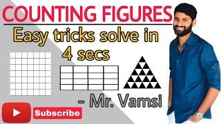 Reasoning |  Counting  figures   Easy  tricks  Answer in 5 secs