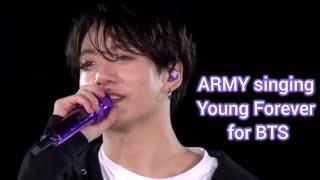 ARMY singing Young Forever as a Surprise for BTS - Unforgettable moments at Wembley Stadium 2019