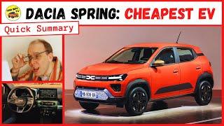 Dacia Spring Summary: Cheapest Electric Car in UK (£14,995)