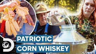 Patriotic Red, White & Blue Corn Whiskey! | Moonshiners