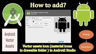 [Latest] How to add vector assets icon (material icons in drawable folder ) in Android Studio