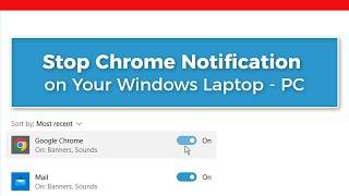 how to stop Chrome notifications on Laptop pc in Just 1 minute