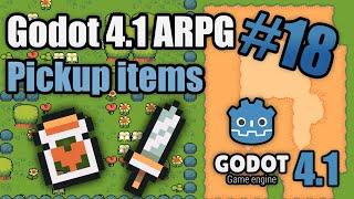 How to make an ARPG in Godot 4.1 #18: Picking up items | inheritance | zelda-like | tutorial