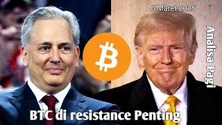 Analisa Pagi - Menjelang White-House Crypto Summit, Bitcoin bertahan di resistance Penting