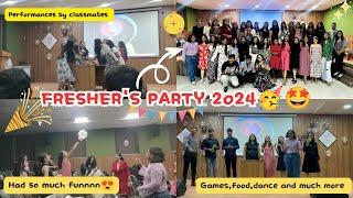 Meri zindagi ki pehli *FRESHER'S PARTY*|Fresher's party 2024||Dance, food and much more...#vlog