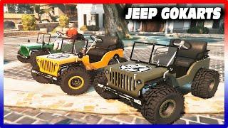 MINI JEEP GOKARTS! BURNOUTS AT OFFICER CROOK HOUSE!  - GTA 5 Roleplay - OURP