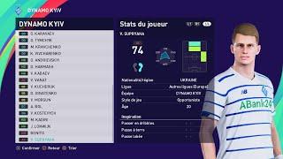 [PES 2021] DYNAMO KYIV players - season 2022/2023