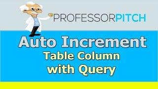 Auto Increment ID in SQL Table