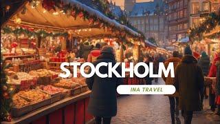 Stockholm Christmas Magic-Cozy Holiday Walk Through Sweden's Festive Streets | 4K Winter Wonderland