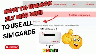 ZLT M30 WiFi Convert to Support All Sim Cards ; MTN ️ ETISALAT️ GLO️  AIRTEL️  DONE #ZLT #M30