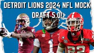 Detroit Lions 2024 NFL Mock Draft 5.0! Includes Trades, Highlights, and Strengths and Weaknesses!!