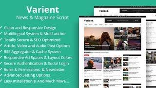 Blogging website Free Script  with Admin Panel | Varient php free script