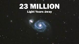 Whirlpool Galaxy through 10" Telescope | 1 Minute Live View