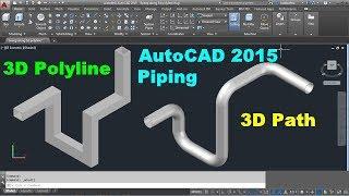 AutoCAD Sweep along 3D Polyline | Autocad Sweep 3D Path | AutoCAD 2015 Piping