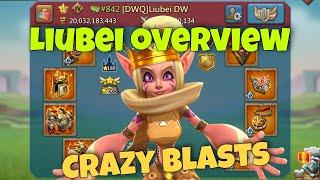 Lords Mobile - Luibei EMPEROR account overview! 5 pieces. Full blessed artifacts and CRAZY BLASTS
