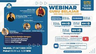 Webinar Guru Belajar "Refleksi Bimtek dan Diklat serta Tantangan Pengimbasan"