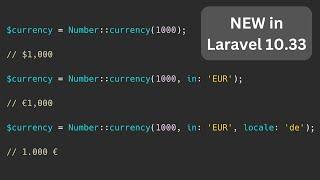 NEW in Laravel 10.33: Number Formatting Class