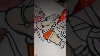 Cute little Hanuman ji drawing #drawing #shorts #viral #trending#by#dev easy arts    