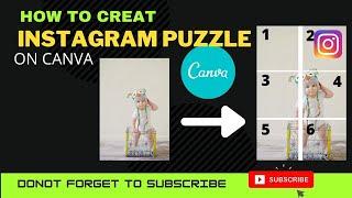 How to create instagram puzzle feed with canva| instagram design puzzle feed| canva video tutorial