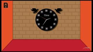 How to make Wall Clock in Adobe Illustrator