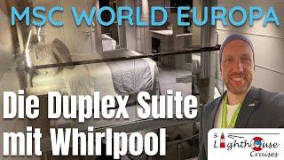 MSC World Europa MSC Yacht Club Maisonette Suite mit Whirlpool