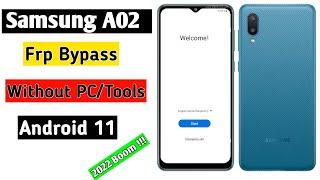 Samsung A02 Frp Bypass without pc | A02 Unlock Google Account lock 2022 Android 11 |