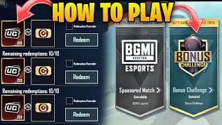 HOW TO PLAY BONUS CHALLENGE IN BGMI / BGMI LOADING 73 PROBLEM / BONUS PASS DATE