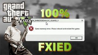 GTA 5 GAME MEMORY ERROR FIXED  | GTA V ERROR SOLVE | How To Fix "Game Memory" Error in GTA 5 