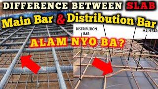 MAIN BAR ( Bakal ) AND DISTRIBUTION BAR  OF SLAB WHAT IS THE DIFFERENCE.STEP BY STEP DISCUSSION.