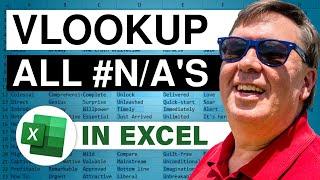 Excel - Troubleshooting #N/A Errors in VLOOKUP: Common Causes and Solutions - Episode 1122