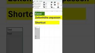 Zeilenhöhe automatisch anpassen per Shortcut in Excel - Höhe passt sich von selbst an