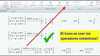 COMO RESOLVER UN SISTEMA DE ECUACIONES CON MATHCAD PRIME