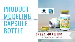 3D Product Modeling | Capsule Bottle with 3ds Max 2016 and Keyshot 7 (2017) | Speed Modeling