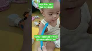 bayi lucu tiup terompet  #shorts #funny #viral