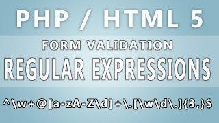 PHP Regular Expressions Form Security & Validation