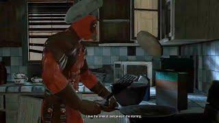 Deadpool Cooking Pancakes