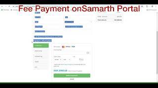 Fee Payment on Samarth Portal || Admission in University & College for the Session 2024-25 in UK |||