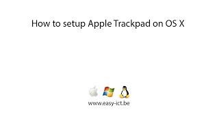 How to setup Apple trackpad in OS X