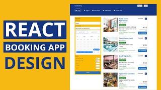 React Booking | Reservation App UI Design for Beginners