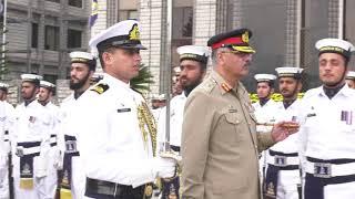 CJCSC Gen Zubair Mahmood Hayat paid farewell call on CNS Adm Zafar Mahmood Abbasi at NHQ Isb