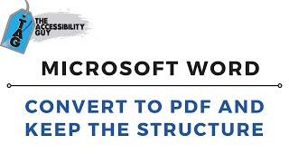 Convert my Word document to PDF and keep the structure