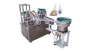 Fully Automatic Super 502 Glue Filling Machine and Capping Machine #gluefillingmachine