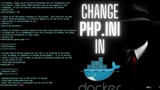 How to change docker php.ini and change php memory size in docker