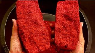 Asmr - red glitter mix - crunchy soft baking soda - so soft gym chalk