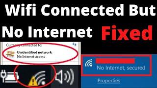 ( Fixed ) WiFi Connected But No Internet Access On Windows 7, 8, 10 | Unidentified network  - Hindi