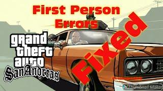 How to install and fix errors of first person camera mod in GTA San Andreas