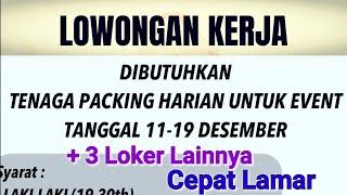 Dibutuhkan 4 karyawan Secepatnya ll lowongan kerja hari ini