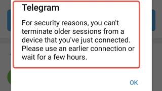Telegram Terminate All Other Sessions Problem