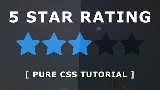 Pure CSS Star Rating Widget - How To Create a Simple Star Rating with Html and CSS - No Javascipt