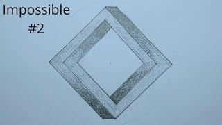 How to Draw The Impossible Square #2 & Optical Illusion